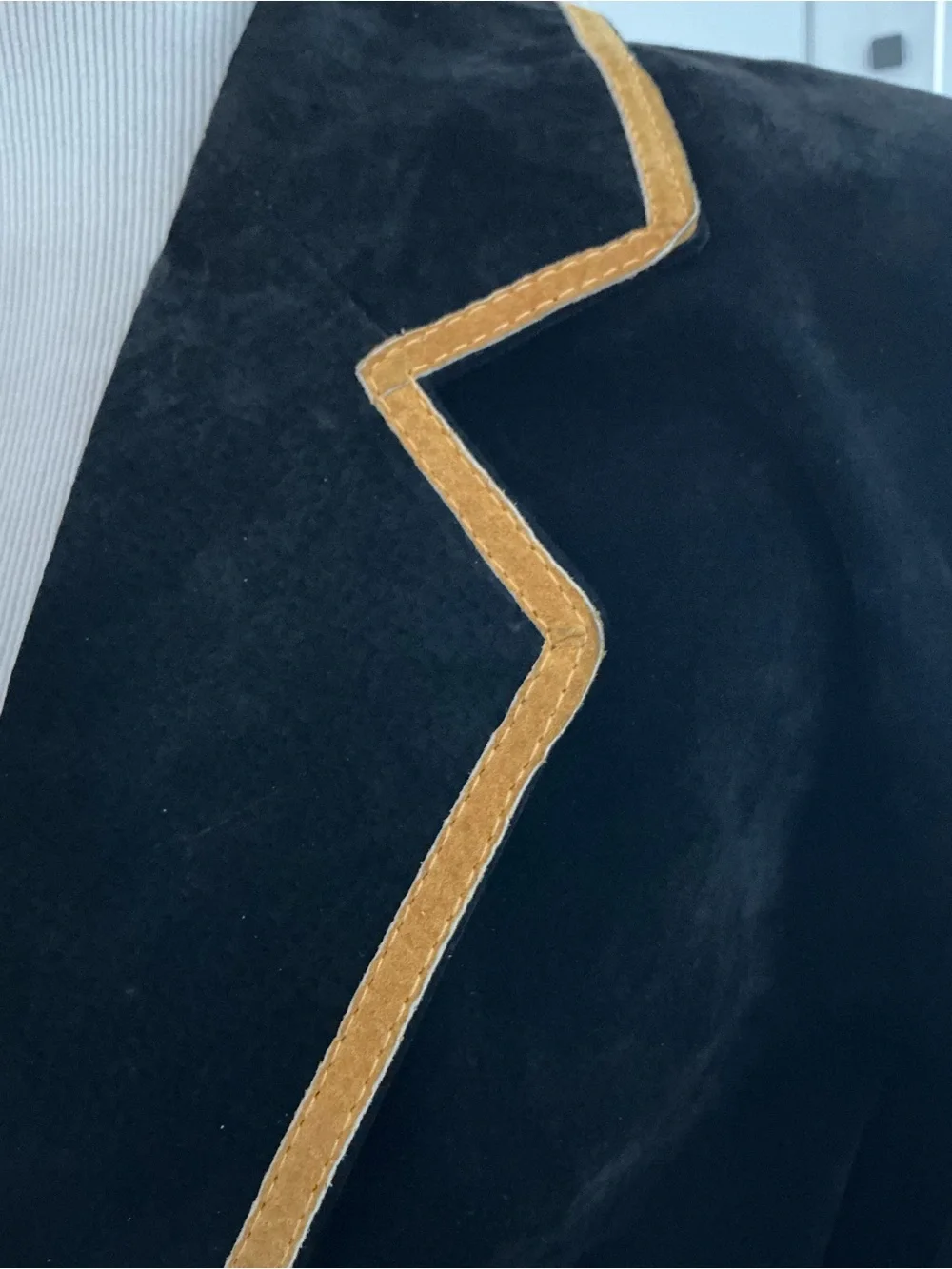 NWT Atlantic Beach Suede Leather Jacket Small Black Yellow Lace Up Western Boho